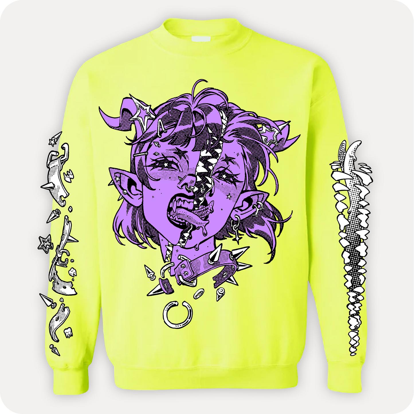 Split Head Purple Crewneck PRE-ORDER