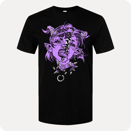 Split Head Purple T-Shirt